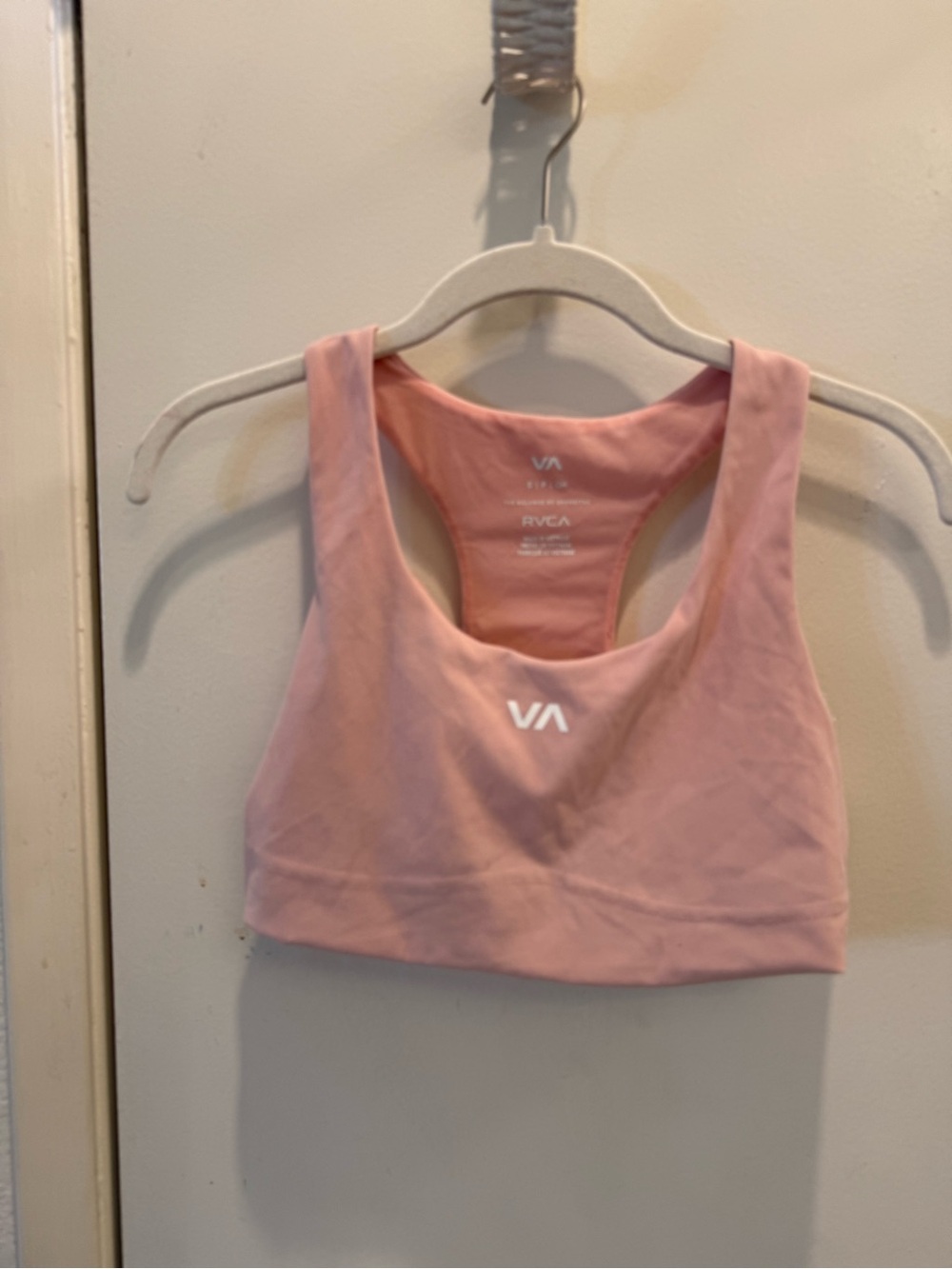 RVCA Blush Pink Racerback Sports Bra small